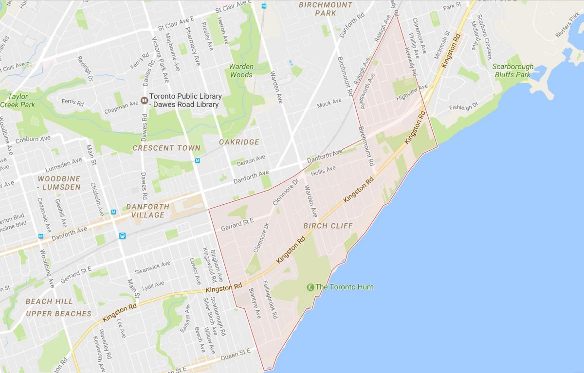 Mapa de Bidueiro Penedo barrio Toronto