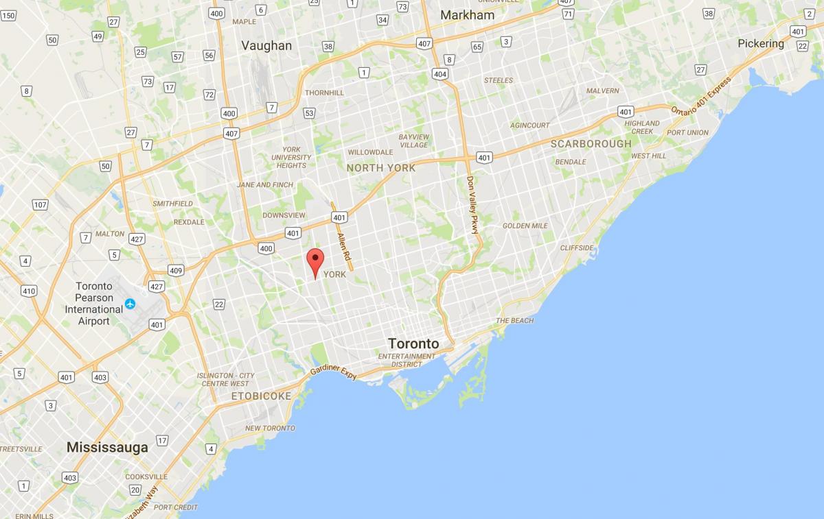 Mapa de Eglinton Oeste da provincia Toronto