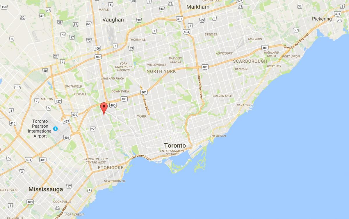 Mapa de Humber Alturas – Westmount provincia Toronto