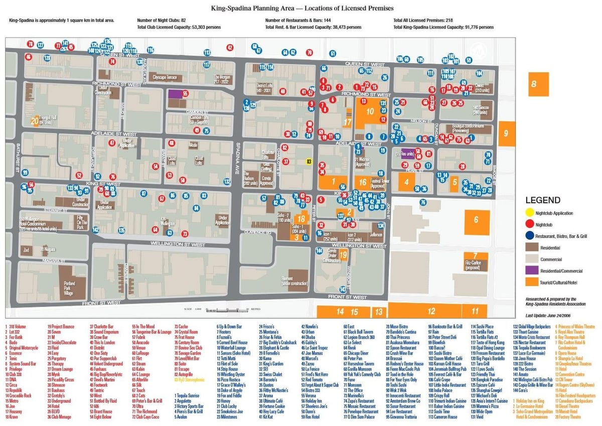 Mapa da Provincia de Entretemento Toronto información