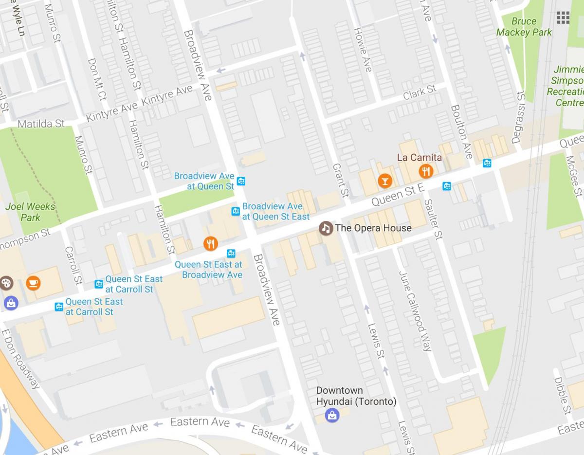 Mapa da Ópera de Toronto