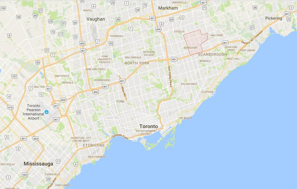 Mapa de Agincourt provincia Toronto