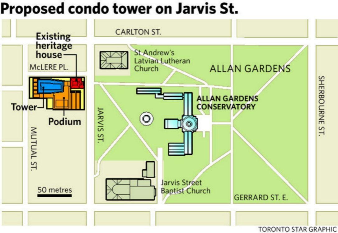Mapa de Allan Xardíns Toronto