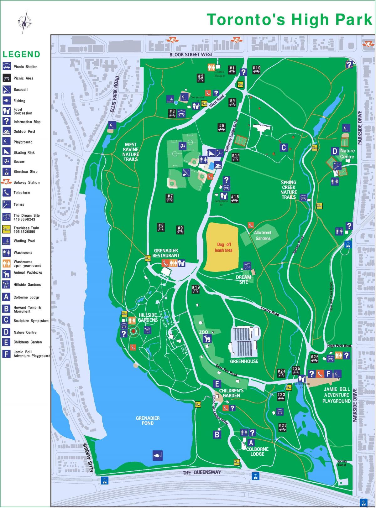 Mapa de Alta parque lenda Toronto