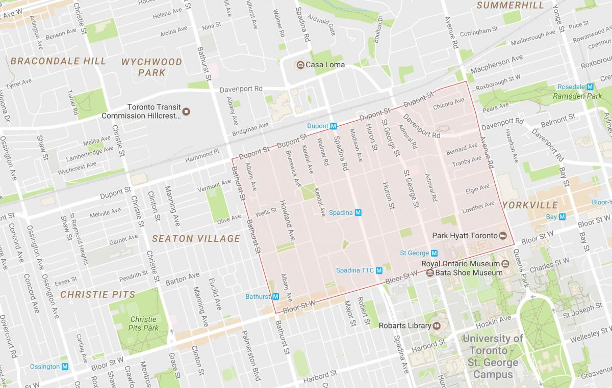 Mapa do Anexo barrio Toronto