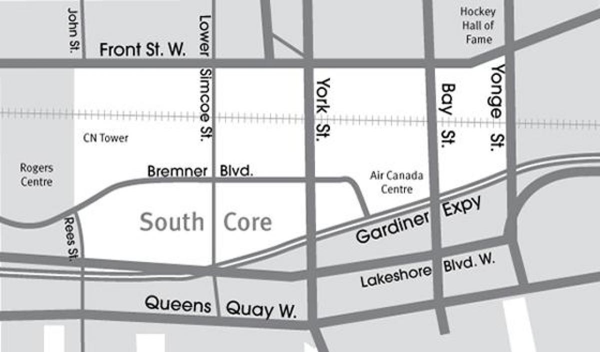 Mapa do Sur do Núcleo Toronto