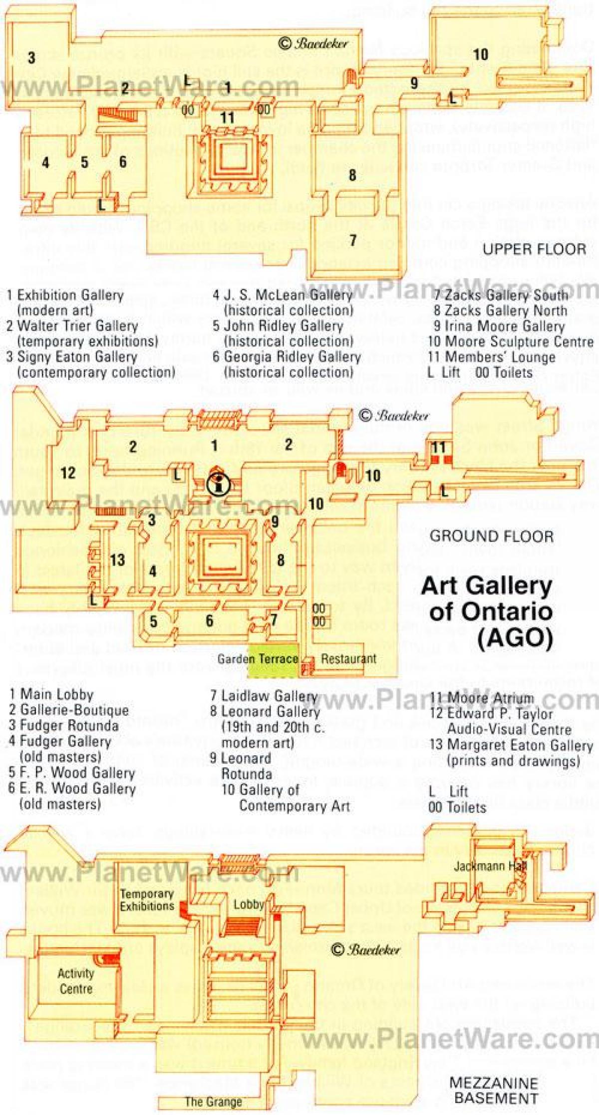 Mapa do Art Gallery of Ontario