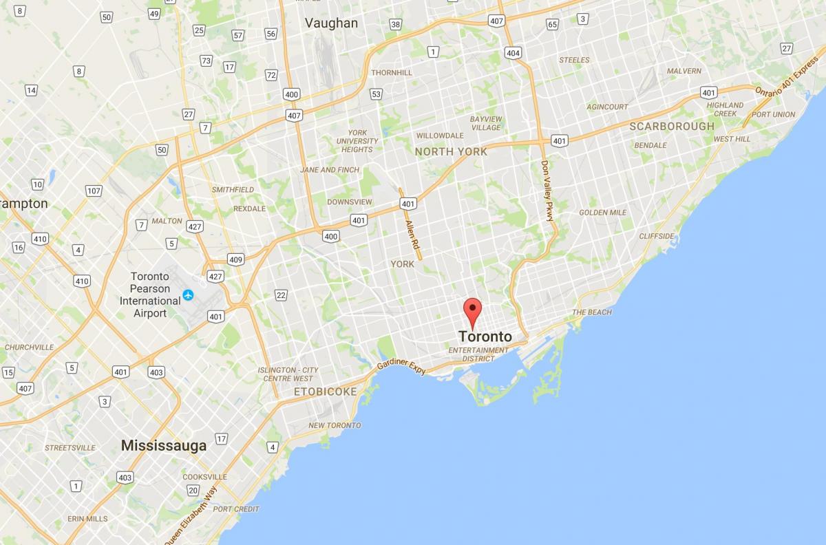 Mapa de Baldwin Village provincia Toronto