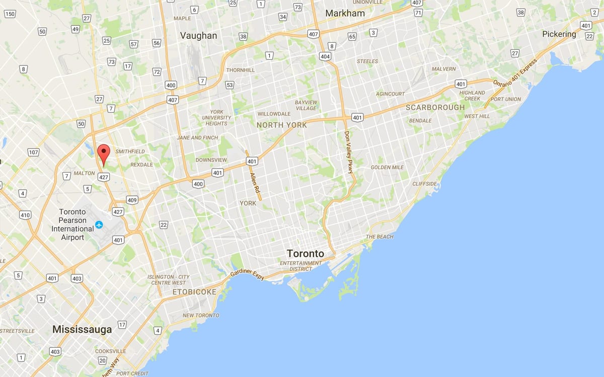 Mapa de Barrio barrio Toronto