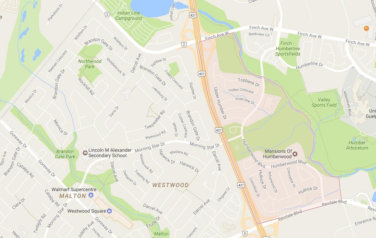 Mapa de Barrio barrio Toronto