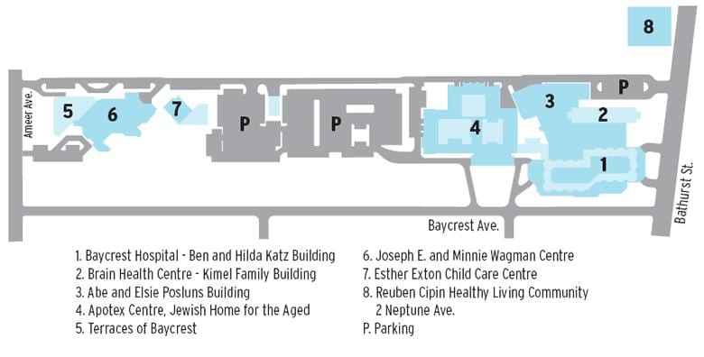 Mapa de Baycrest Ciencias da Saúde