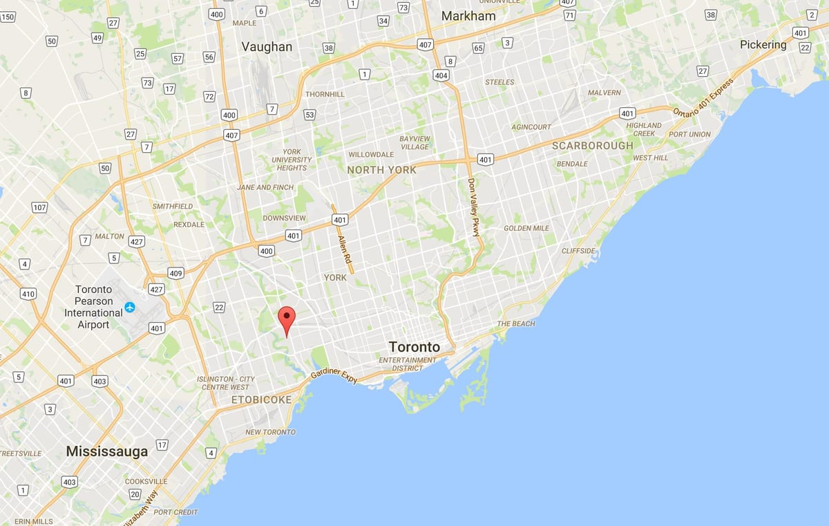 Mapa do Bebé de Punto provincia Toronto