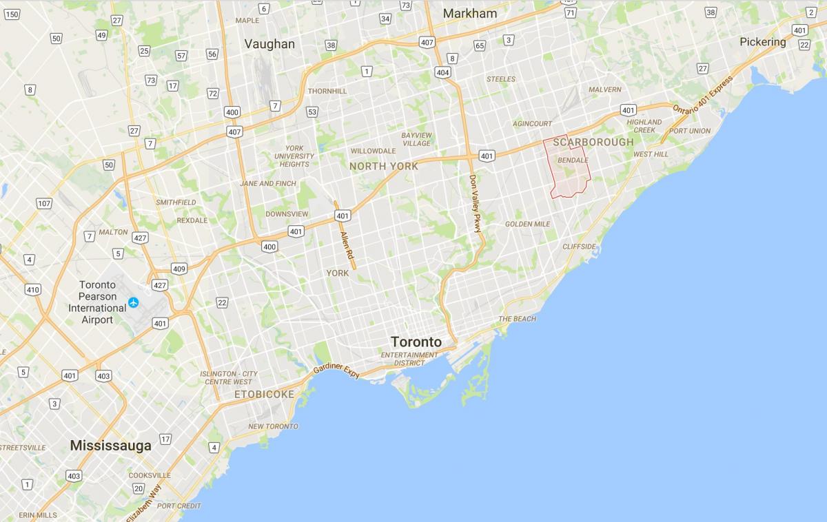 Mapa de Bendale provincia Toronto