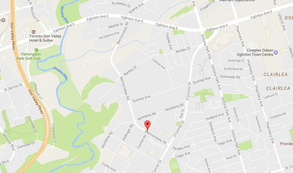 Mapa de Bermondsey estrada Toronto
