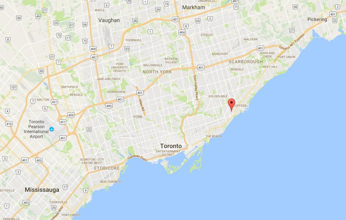 Mapa de Bidueiro Penedo Alturas provincia Toronto