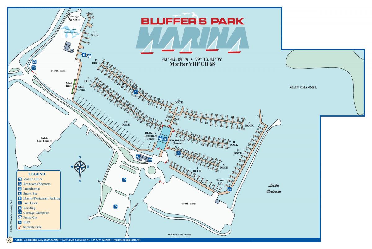 Mapa de Bluffer Parque Marina