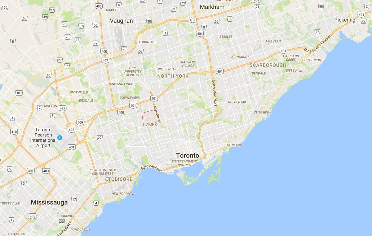 Mapa de Briar Hill–Belgravia provincia Toronto