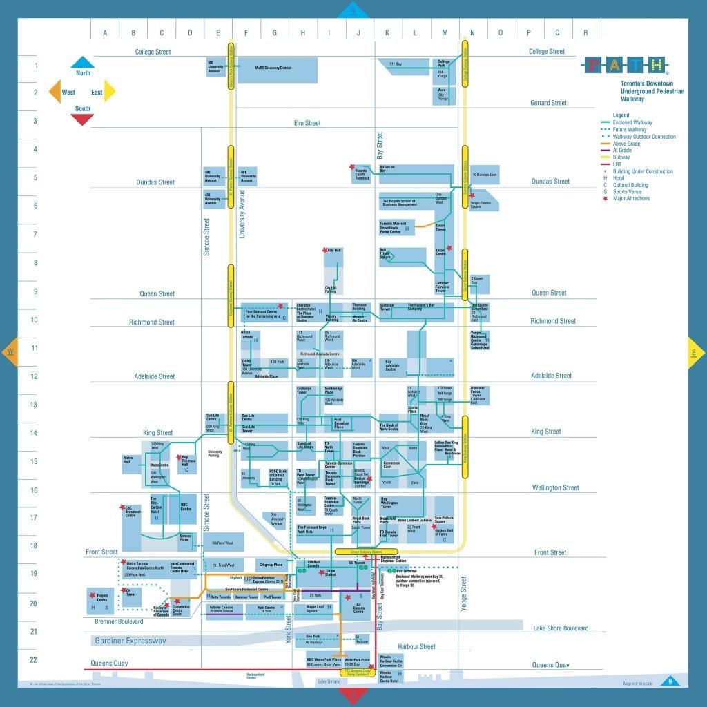 Mapa do Camiño Distrito Financeiro Toronto