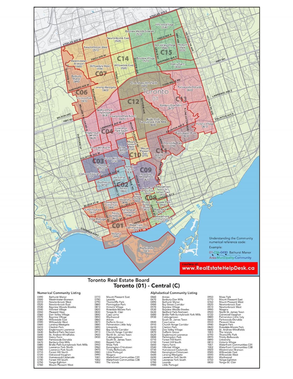 Mapa do Centro de Toronto