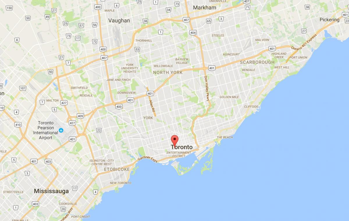 Mapa de Chinatown provincia Toronto