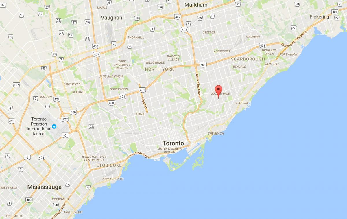 Mapa de Clairlea provincia Toronto
