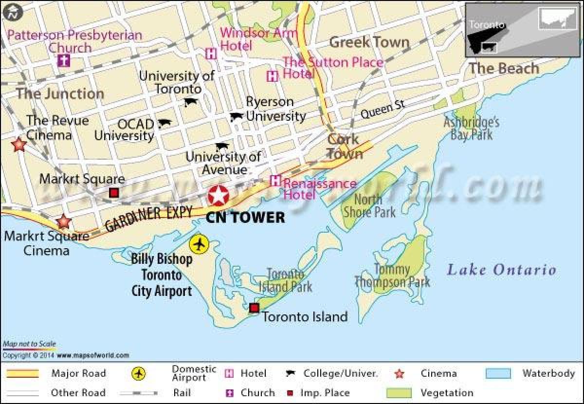 Mapa de CN tower Toronto