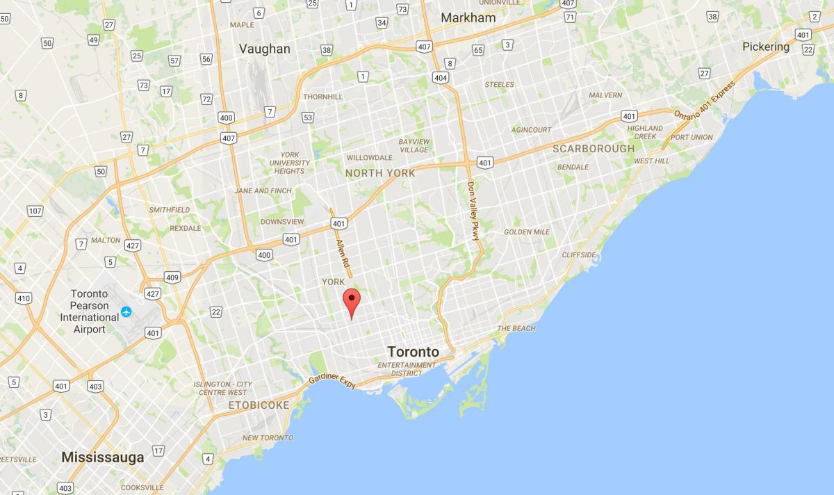 Mapa de Davenport provincia Toronto