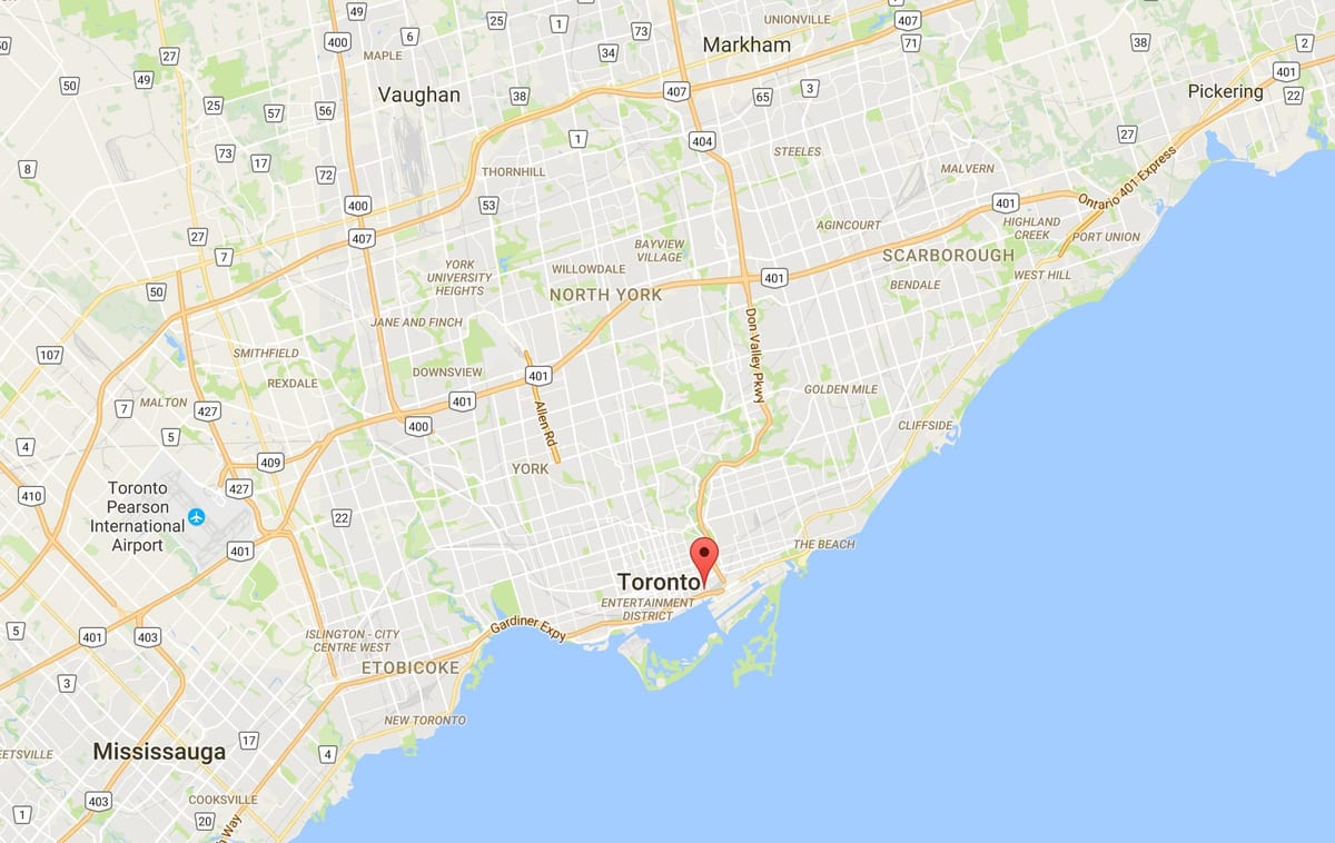 Mapa de Destilaria Provincia provincia Toronto