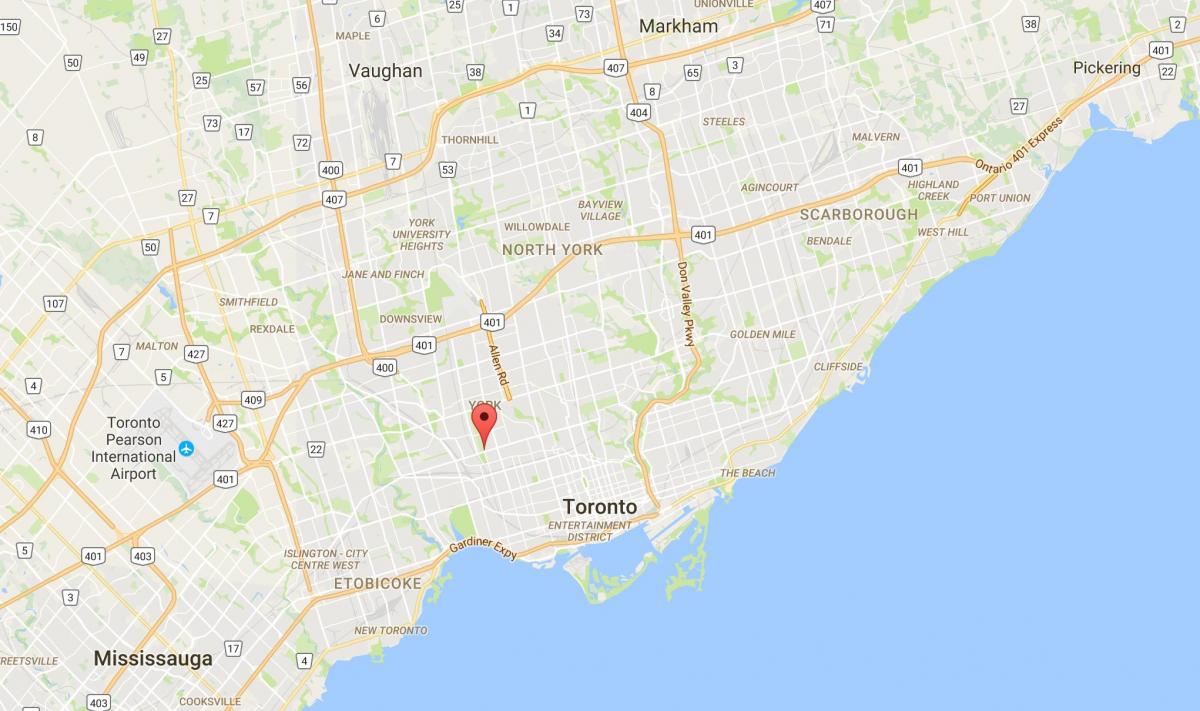 Mapa de Earlscourt provincia Toronto