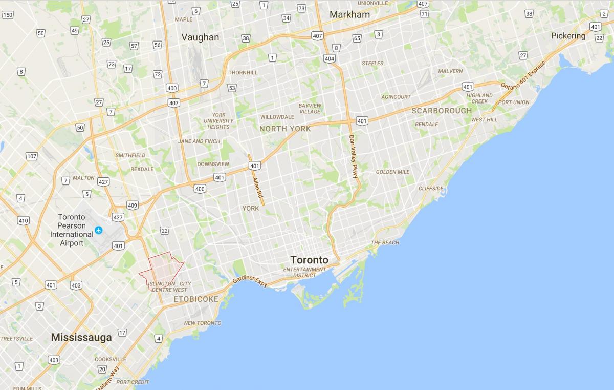 Mapa de Eatonville provincia Toronto