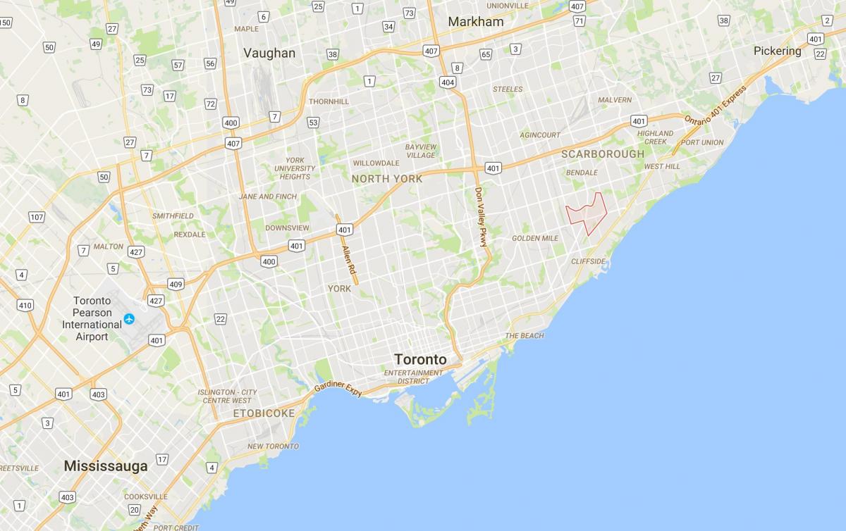 Mapa de Eglinton Leste da provincia Toronto