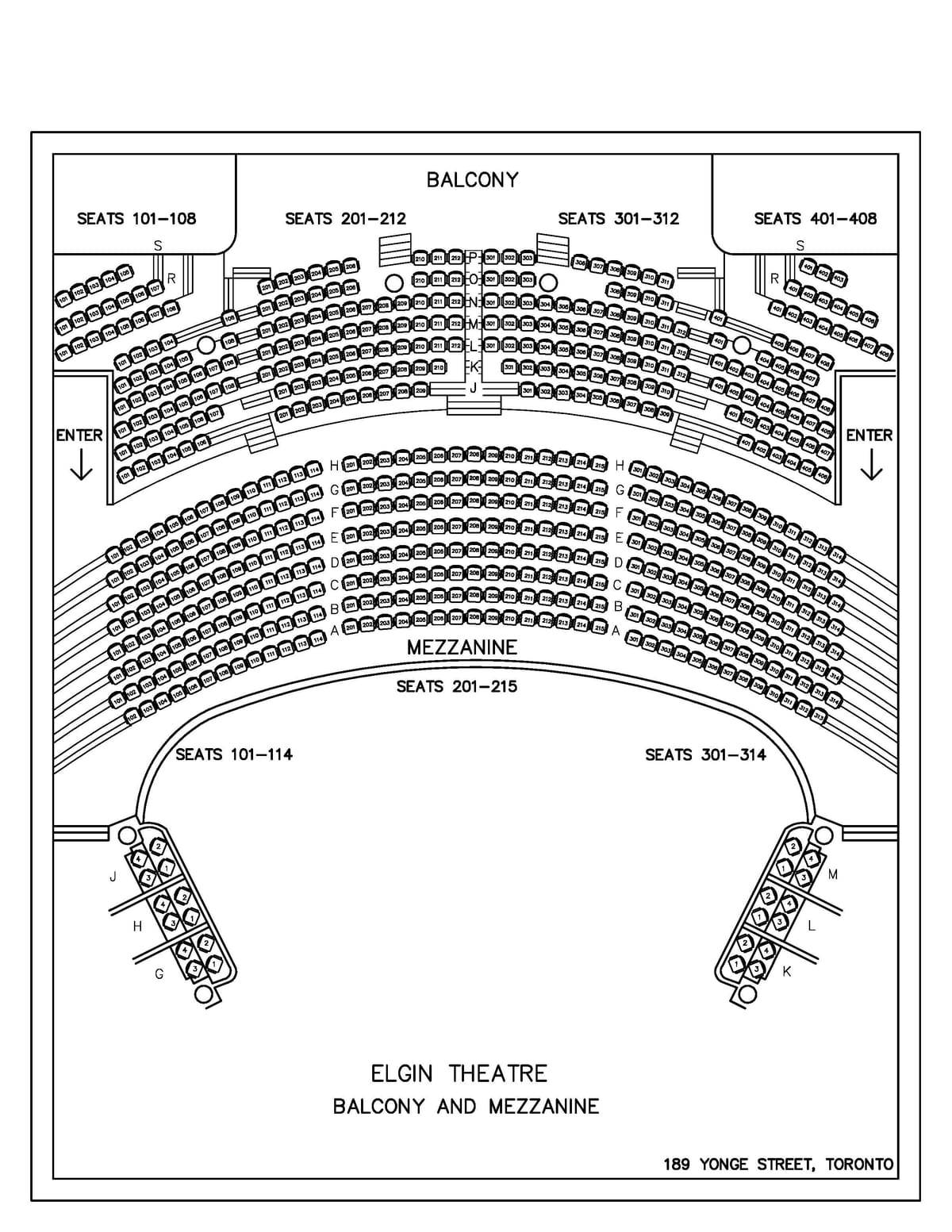 Mapa de Elgin & Xardín de Inverno de Teatro