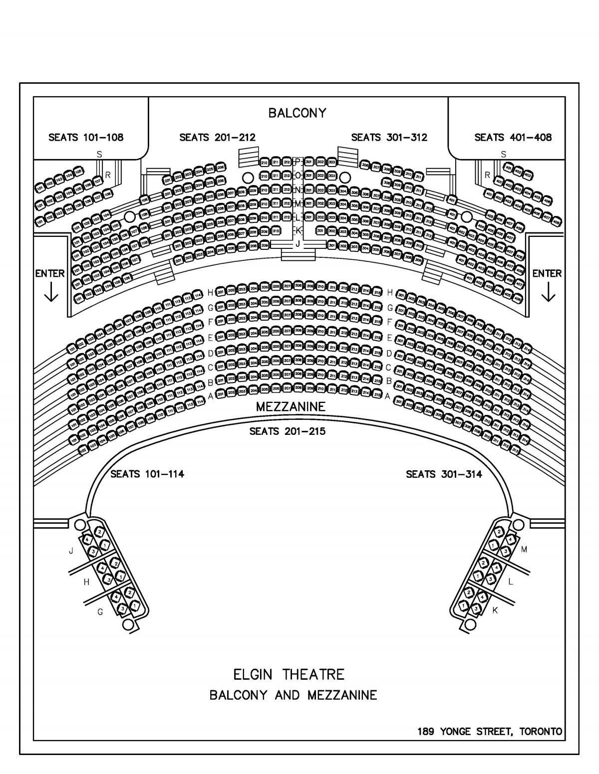 Mapa de Elgin & Xardín de Inverno de Teatro