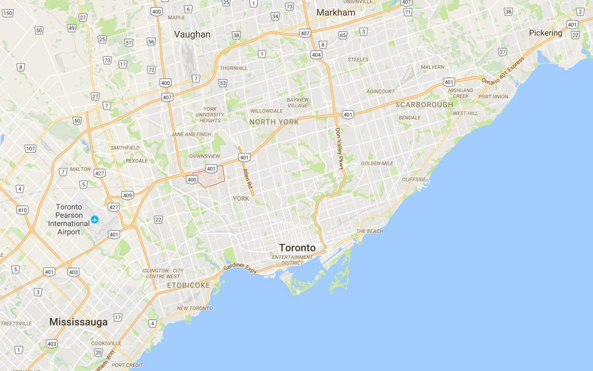 Mapa de Folla de Borde provincia Toronto