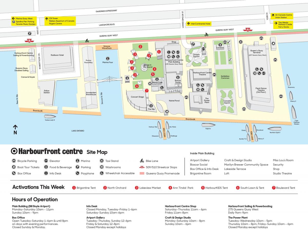 Mapa de Harbourfront centro de aparcamento