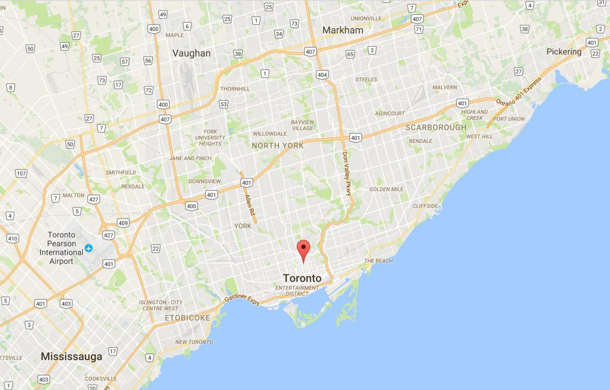 Mapa da Igrexa e Wellesley provincia Toronto