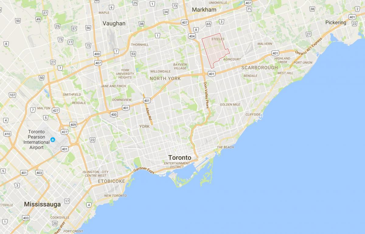 Mapa de L'Amoreaux provincia Toronto