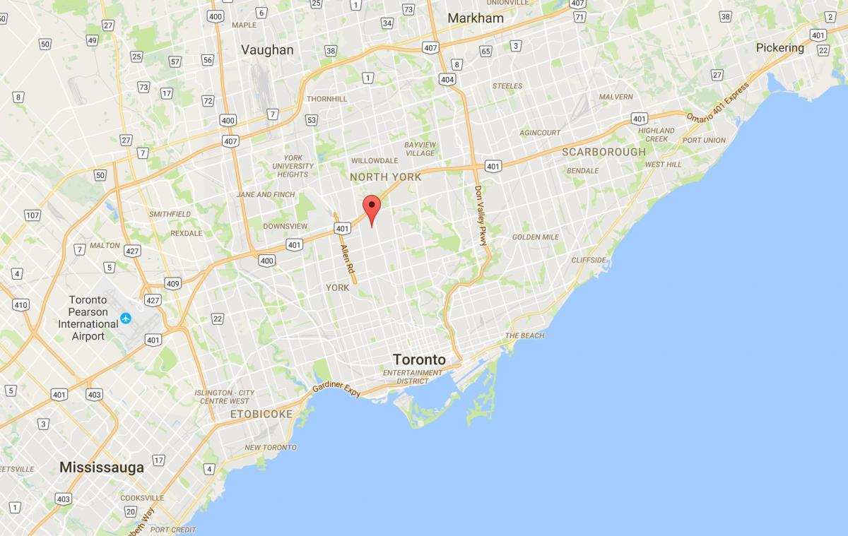 Mapa de Ledbury Parque provincia Toronto