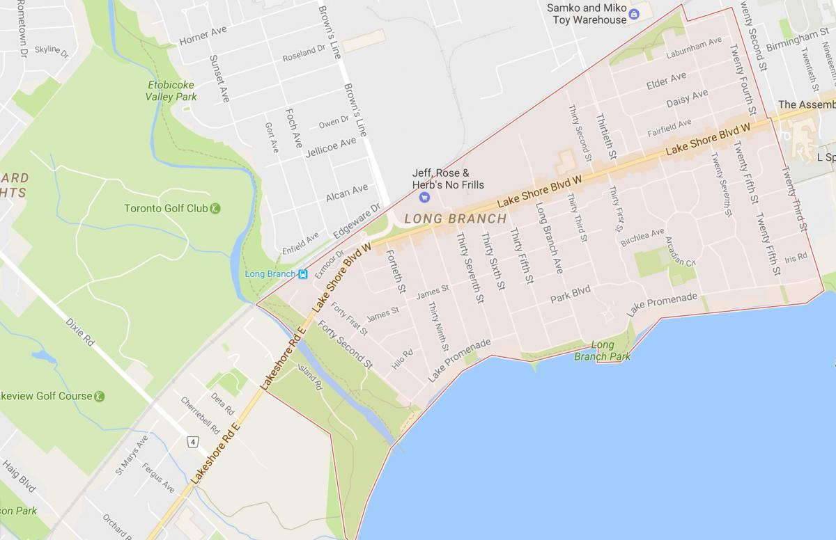 Mapa de Longo Rama barrio Toronto