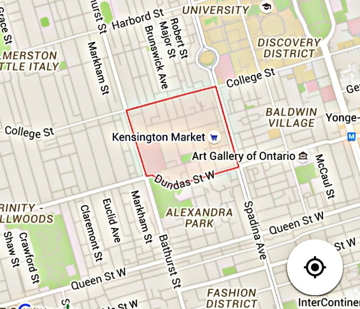 Mapa de Kensington Mercado