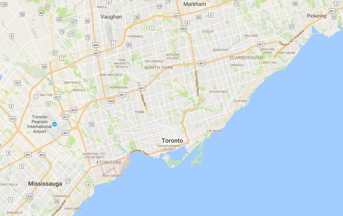 Mapa de Mimico provincia Toronto