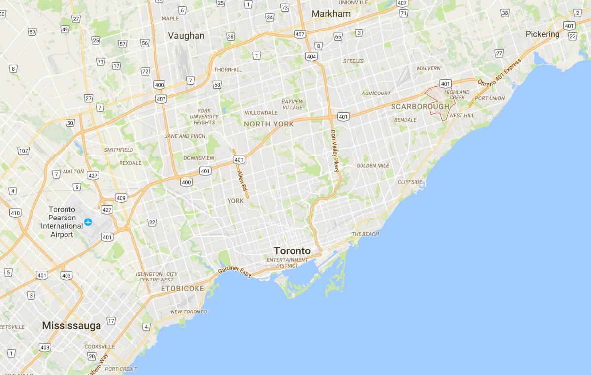 Mapa de Morningside provincia Toronto