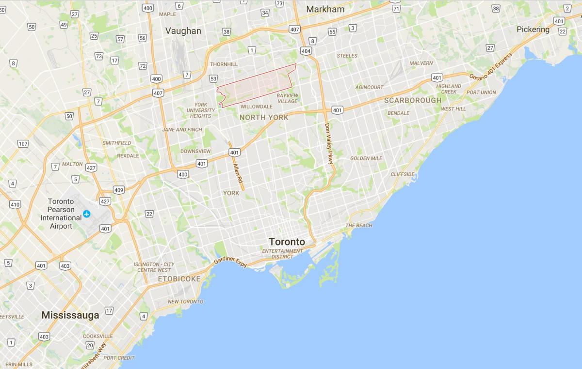 Mapa de Newtonbrook provincia Toronto
