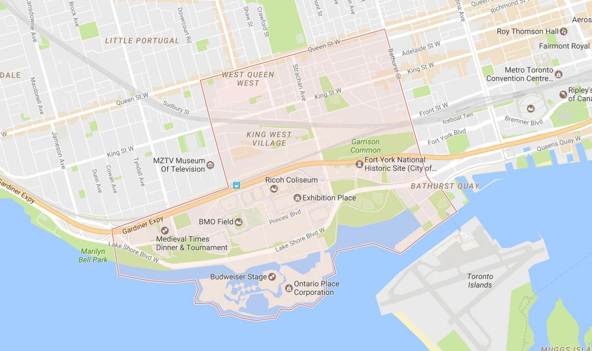 Mapa de Niagara barrio Toronto