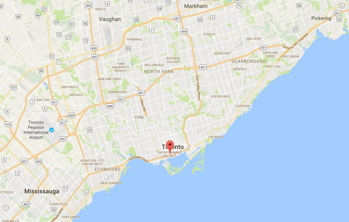 Mapa da Provincia de Entretemento provincia Toronto
