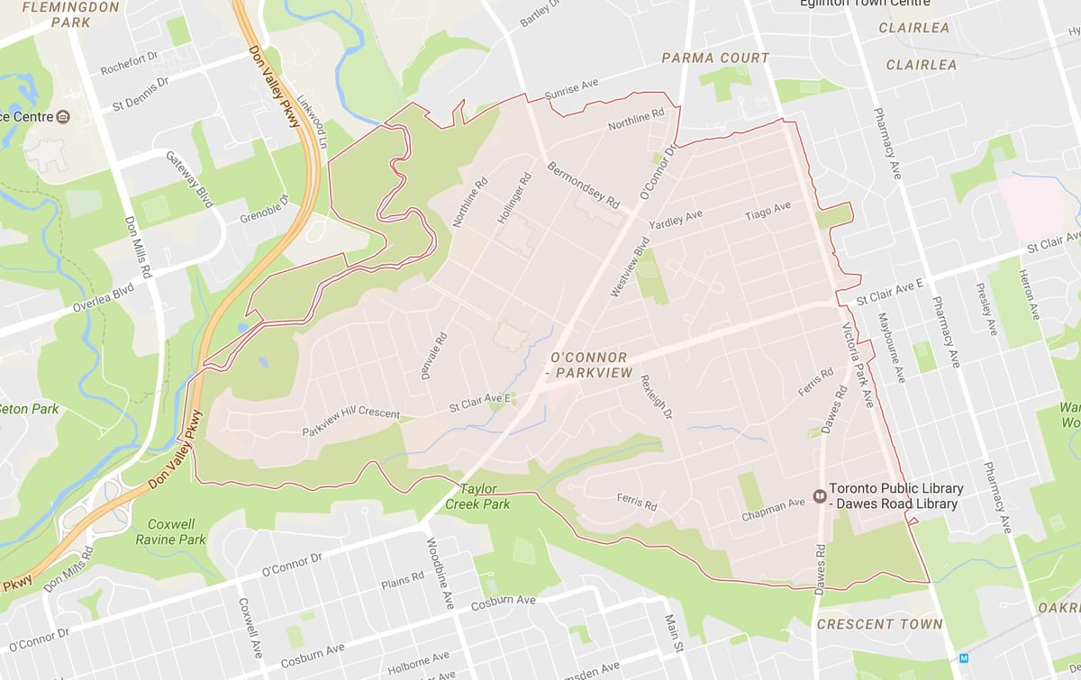 Mapa do Freo Camiño barrio Toronto