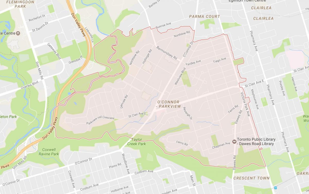 Mapa do Freo Camiño barrio Toronto