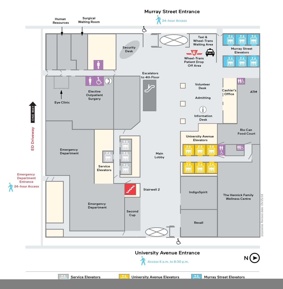Mapa do Monte Sinaí Hospital Toronto