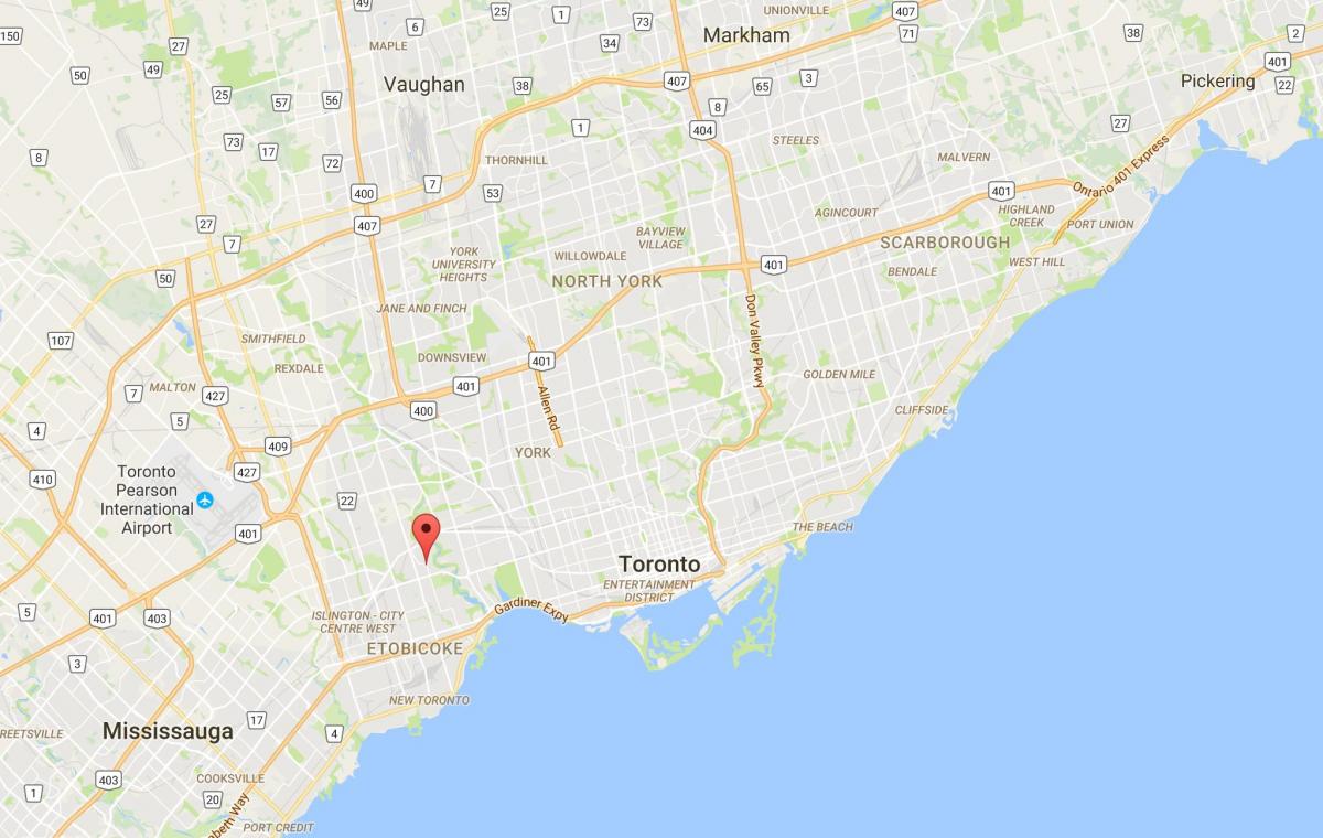 Mapa da Rouge provincia Toronto