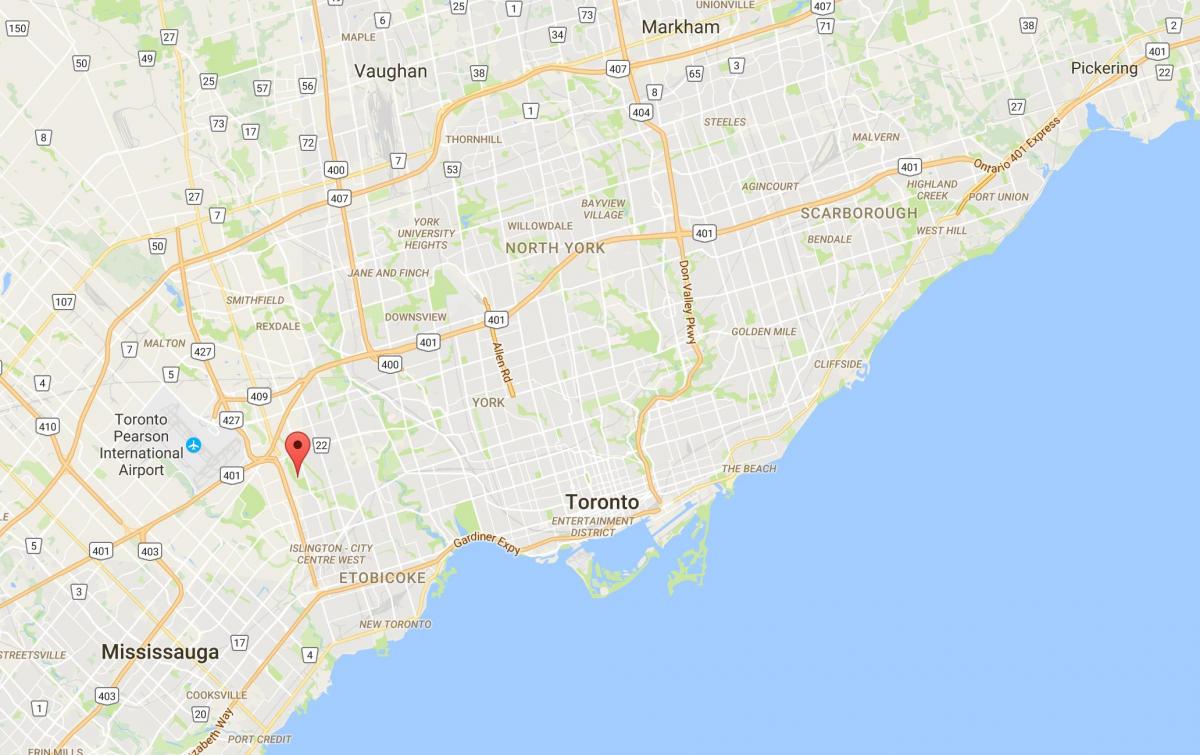 Mapa de Occidente Deane Parque provincia Toronto